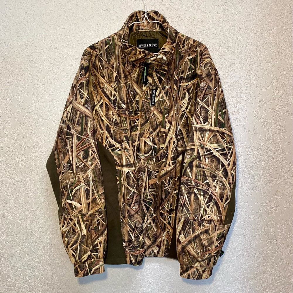 Rivers West Isolation Pullover Men’s XL Camo 1/4 Zip Mossy Oak Shadow Grass Top